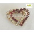 Broche de cristal del perno de la forma del corazón del rhinestone